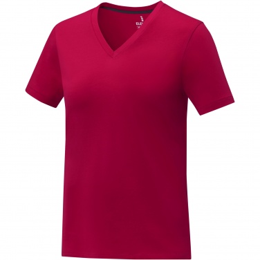 Logo trade promotional merchandise picture of: Somoto short sleeve women's V-neck t-shirt 