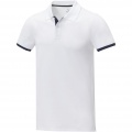 Morgan short sleeve men's duotone polo, White