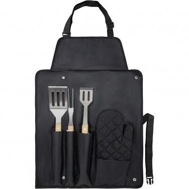 Logo trade promotional gifts picture of: Gril 3-piece BBQ tools set and glove 