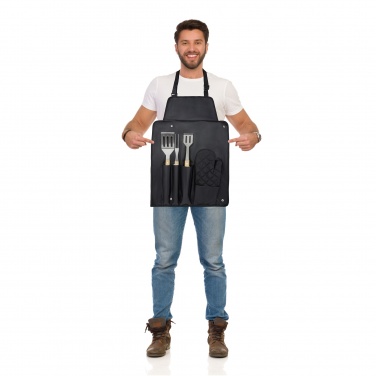 Logotrade corporate gift image of: Gril 3-piece BBQ tools set and glove 