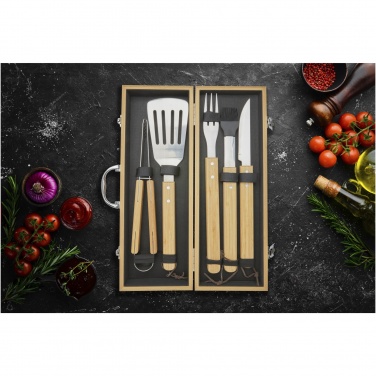 Logo trade promotional giveaways image of: Churras 5-piece BBQ set