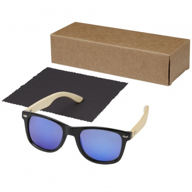 Logo trade business gift photo of: Taiyō rPET/bamboo mirrored polarized sunglasses in gift box