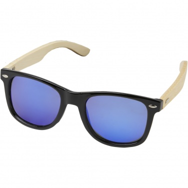 Logo trade promotional merchandise photo of: Taiyō rPET/bamboo mirrored polarized sunglasses in gift box