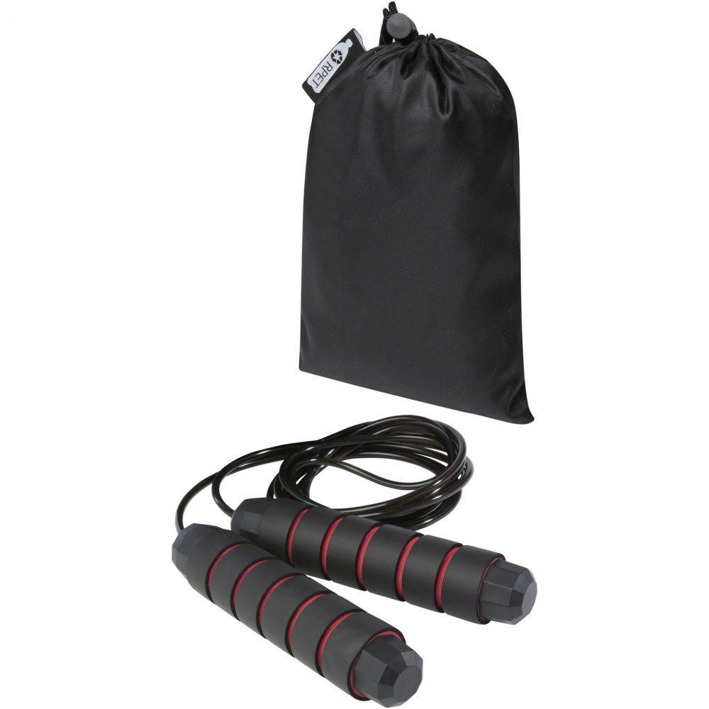 Logo trade promotional product photo of: Austin soft skipping rope in recycled PET pouch