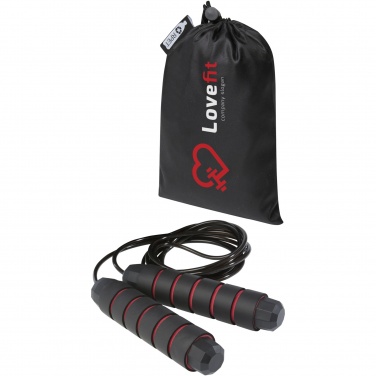 Logo trade advertising products image of: Austin soft skipping rope in recycled PET pouch