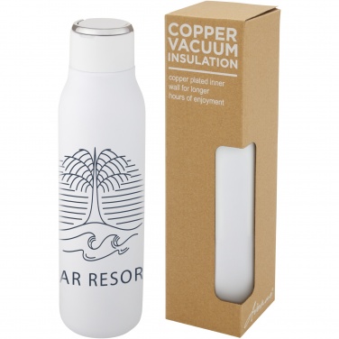 Logotrade promotional giveaway image of: Marka 600 ml copper vacuum insulated bottle with metal loop