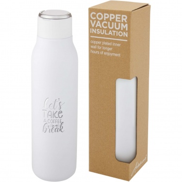 Logo trade promotional gifts image of: Marka 600 ml copper vacuum insulated bottle with metal loop