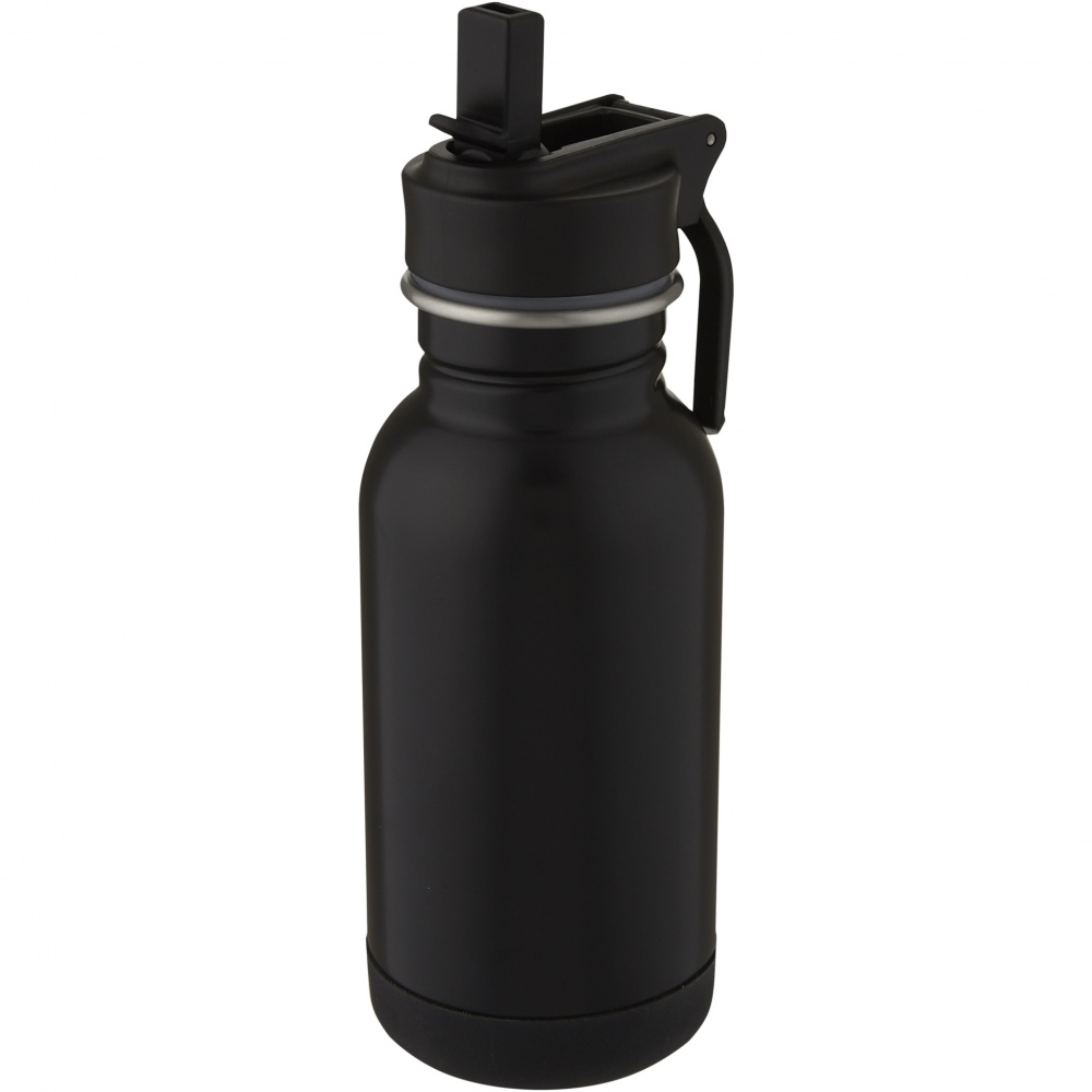 Logotrade business gift image of: Lina 400 ml stainless steel sport bottle with straw and loop