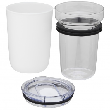 Logo trade corporate gifts image of: Bello 420 ml glass tumbler with recycled plastic outer wall