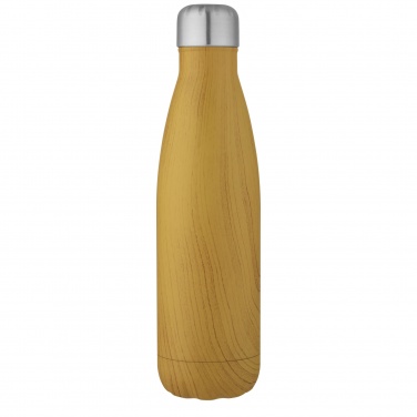 Logo trade corporate gifts image of: Cove 500 ml vacuum insulated stainless steel bottle with wood print