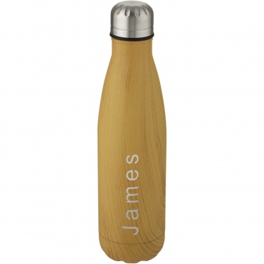 Logo trade business gift photo of: Cove 500 ml vacuum insulated stainless steel bottle with wood print