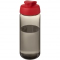 H2O Active® Octave Tritan™ 600 ml flip lid sport bottle, Charcoal / Red