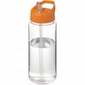 H2O Active® Octave Tritan™ 600 ml spout lid sport bottle, Transparent clear / Orange