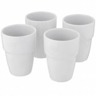 Logo trade promotional giveaway photo of: Staki 4-piece 280 ml stackable mug gift set