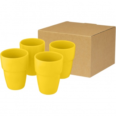 Logo trade promotional items image of: Staki 4-piece 280 ml stackable mug gift set