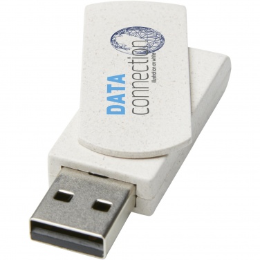 Logo trade corporate gifts picture of: Rotate 4GB wheat straw USB flash drive