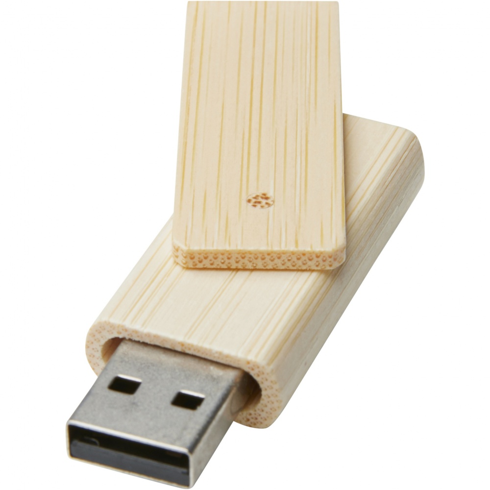 Logo trade promotional items image of: Rotate 4GB bamboo USB flash drive