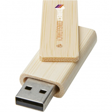 Logo trade promotional items image of: Rotate 16GB bamboo USB flash drive