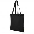 Orissa 140 g/m² organic cotton tote bag 7L, Solid black