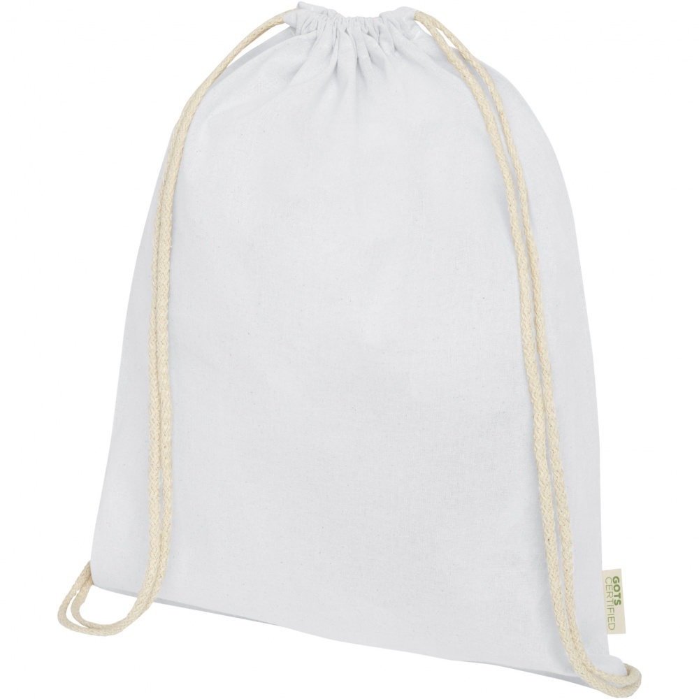 Logotrade corporate gift picture of: Orissa 140 g/m² organic cotton drawstring bag 5L