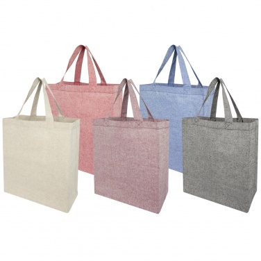 Logo trade promotional merchandise photo of: Pheebs 150 g/m² recycled gusset tote bag 13L