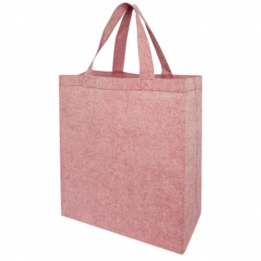 Logo trade promotional products image of: Pheebs 150 g/m² recycled gusset tote bag 13L