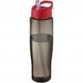 H2O Active® Eco Tempo 700 ml spout lid sport bottle, Red / Charcoal