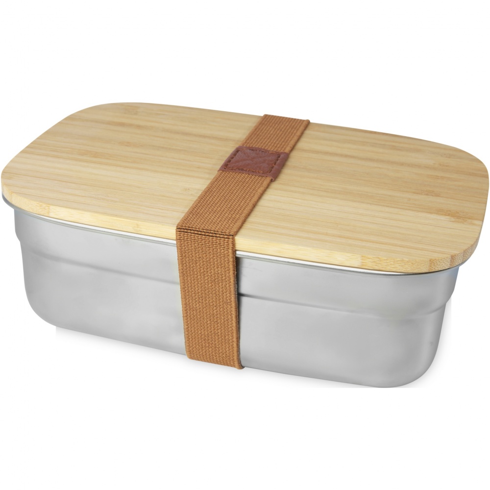 Logotrade promotional merchandise photo of: Tite stainless steel lunch box with bamboo lid