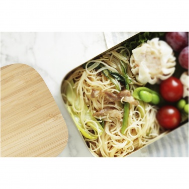 Logotrade promotional product picture of: Tite stainless steel lunch box with bamboo lid