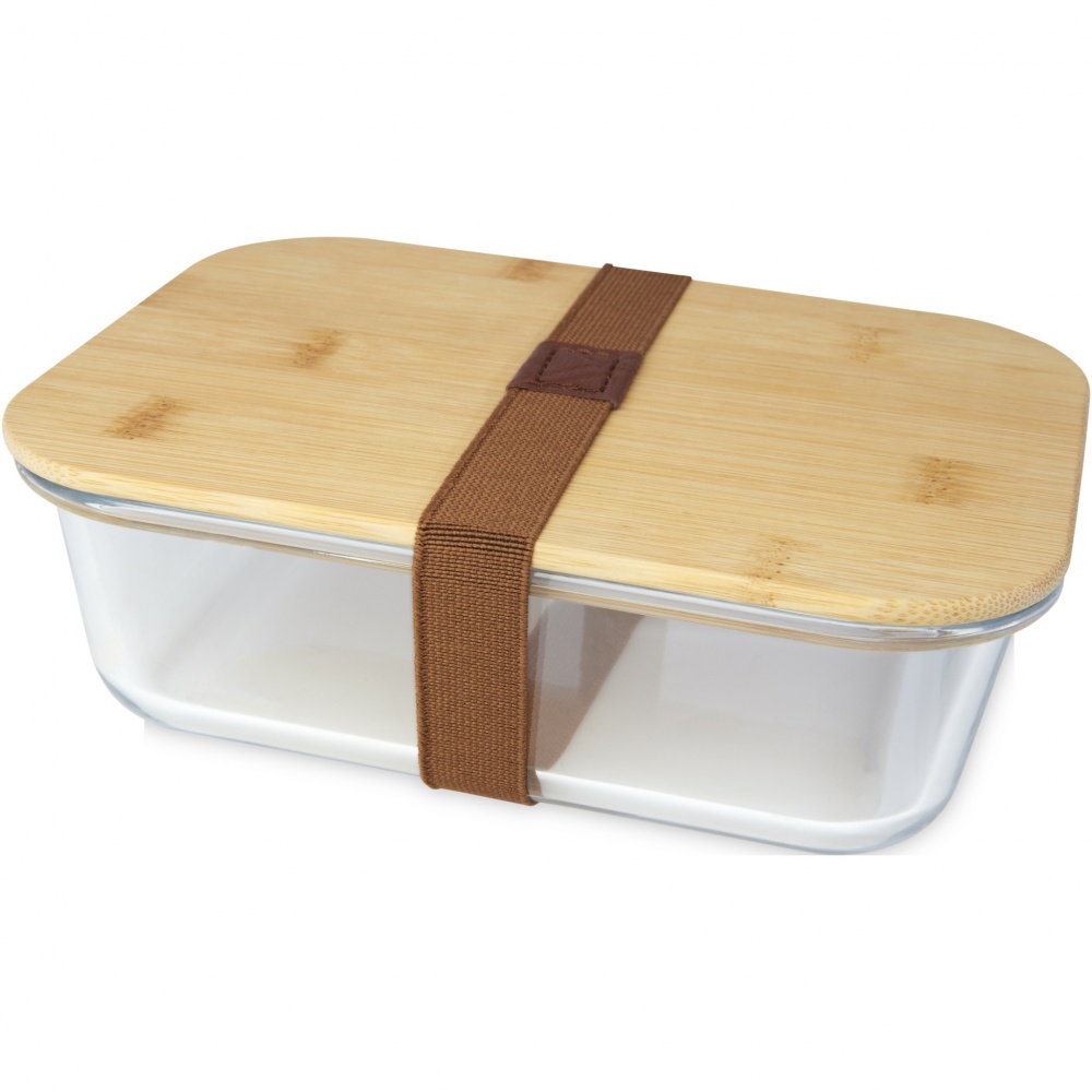 Logotrade promotional gift image of: Roby glass lunch box with bamboo lid