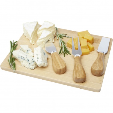 Logotrade promotional product picture of: Ement bamboo cheese board and tools