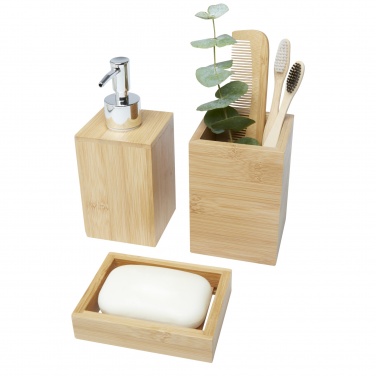 Logotrade promotional gift image of: Hedon 3-piece bamboo bathroom set