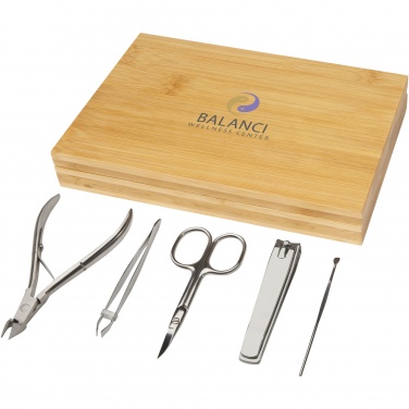 Logo trade corporate gifts image of: Ladia 5-piece bamboo manicure set