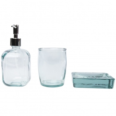 Logo trade corporate gifts picture of: Jabony 3-piece recycled glass bathroom set