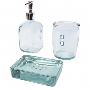 Logo trade promotional products picture of: Jabony 3-piece recycled glass bathroom set