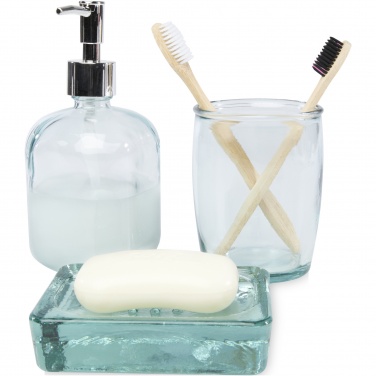 Logo trade promotional gifts picture of: Jabony 3-piece recycled glass bathroom set