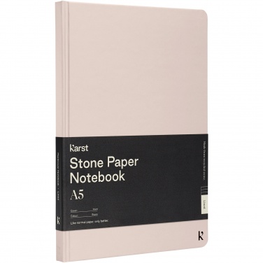 Logo trade promotional gifts picture of: Karst® A5 stone paper hardcover notebook - lined