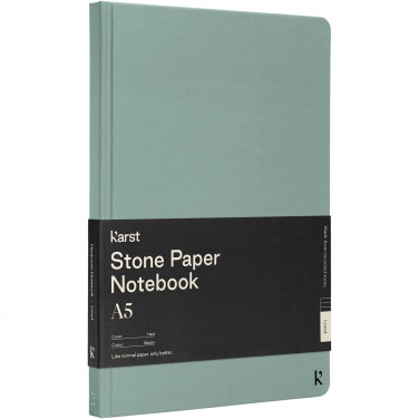 Logotrade promotional merchandise image of: Karst® A5 stone paper hardcover notebook - lined