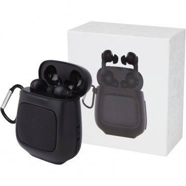 Logotrade promotional giveaway image of: Remix auto pair True Wireless earbuds and speaker