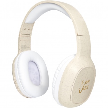 Logotrade promotional item image of: Riff wheat straw Bluetooth® headphones with microphone