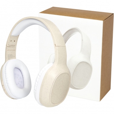 Logotrade promotional giveaway picture of: Riff wheat straw Bluetooth® headphones with microphone