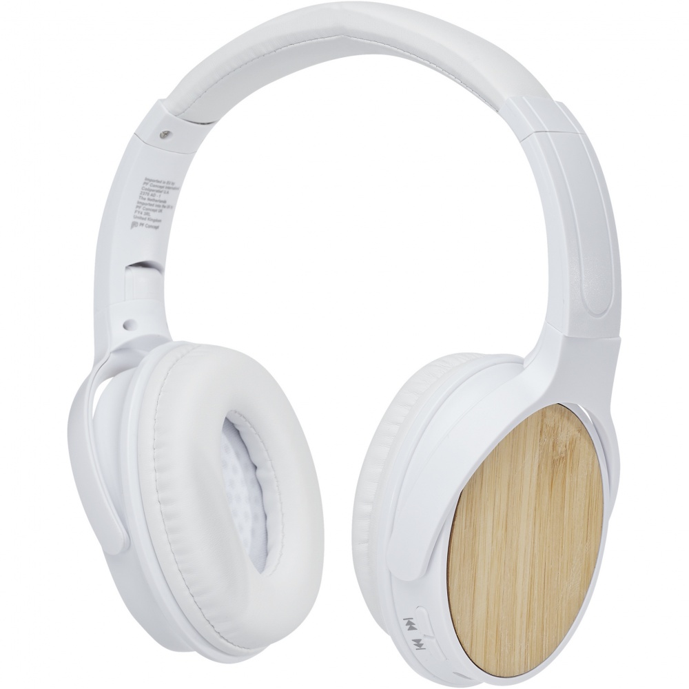 Logotrade corporate gift picture of: Athos bamboo Bluetooth® headphones with microphone