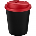 Americano® Espresso Eco 250 ml recycled tumbler with spill-proof lid, Solid black / Red