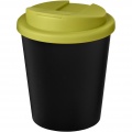 Americano® Espresso Eco 250 ml recycled tumbler with spill-proof lid, Solid black / Lime