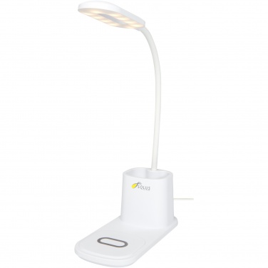 Logo trade promotional giveaways picture of: Bright desk lamp and organizer with wireless charger