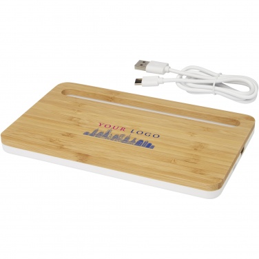 Logo trade promotional merchandise image of: Medake 10W bamboo wireless charger