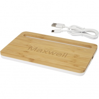 Logo trade promotional gifts image of: Medake 10W bamboo wireless charger