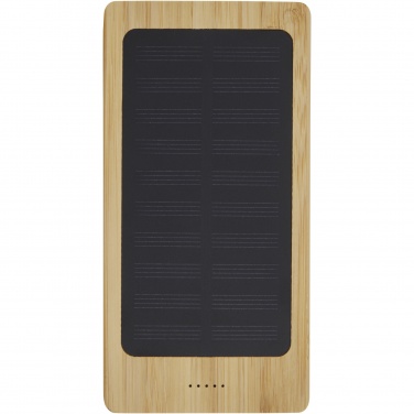 Logo trade promotional product photo of: Alata 8000 mAh bamboo solar power bank