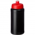 Baseline® Plus 500 ml bottle with sports lid, Red / Solid black