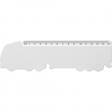 Logo trade business gifts image of: Tait 15 cm lorry-shaped recycled plastic ruler